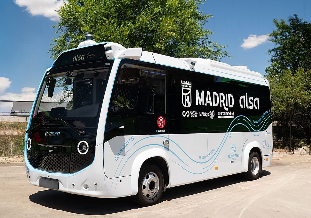 Alsa pone en marcha en Madrid el primer autobús autónomo y a demanda de España