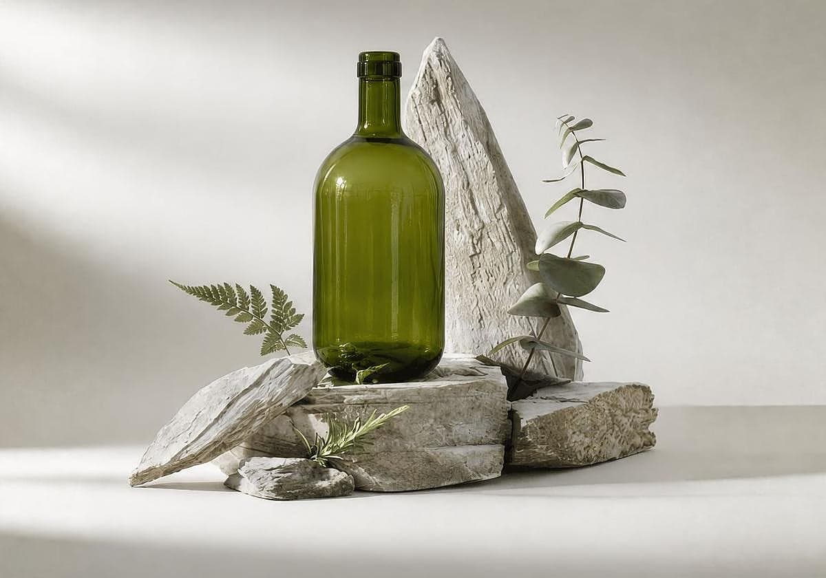 Una botella de Vidrala, reconocida entre los mejores diseños de envases del mundo